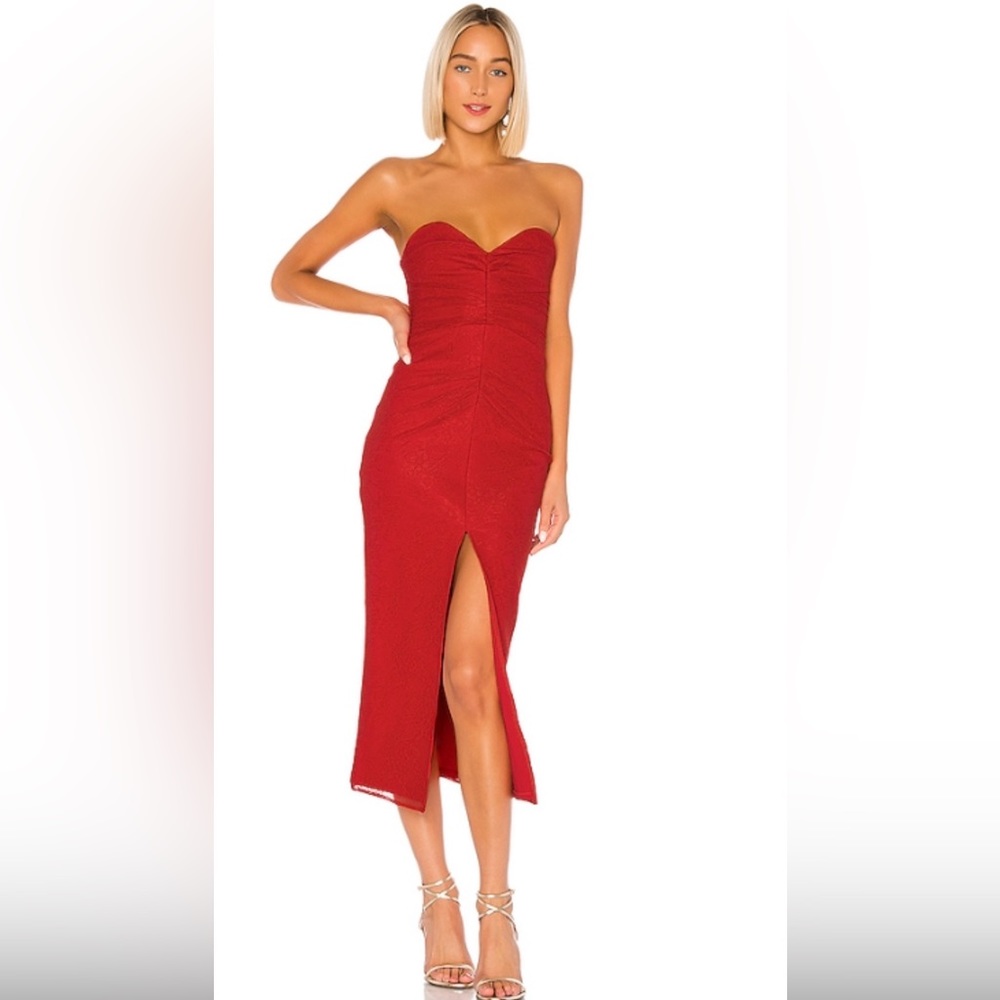 Lovers + Friends sweetheart strapless formal dress